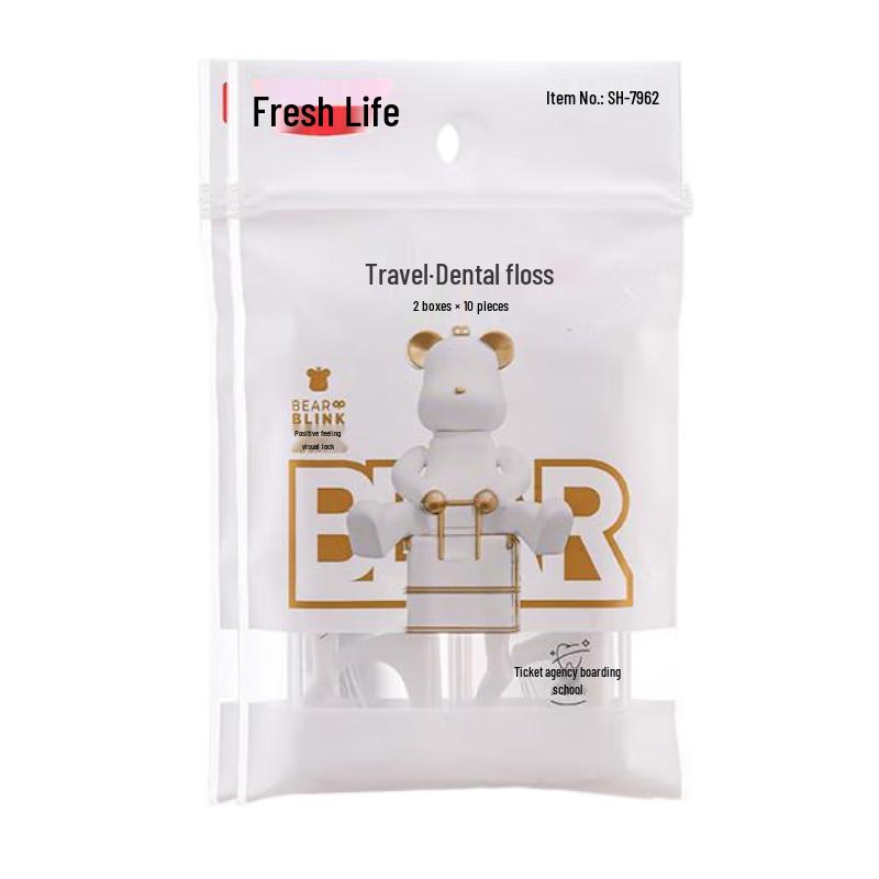 Fresh Life Portable Dental Floss Picks Family Pack