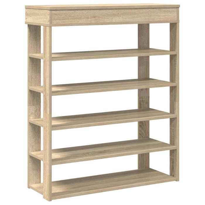 VidaXL Étagère à chaussures chêne sonoma 80x30x98 cm bois d'ingénierie, rangement de chaussures, armoire de rangement de 859934