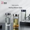 HEENOOR Portable High Borosilicate Glass Water Bottle
