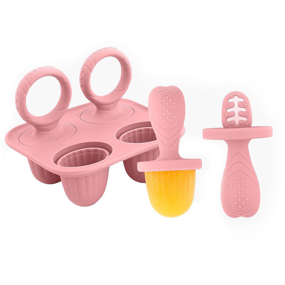 Silicone Popsicle Molds Multi-Function Breastmilk Popsicle Molds Reusable Popsicle Maker with Handle Baby Feeding Accessory