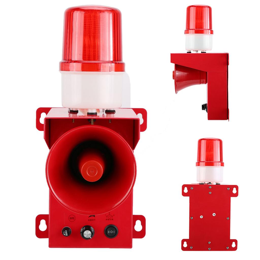 Wasserdichte Industrie Sicherheits Ton- und Licht-Sirene Warn Sprachalarm Hupe Summer