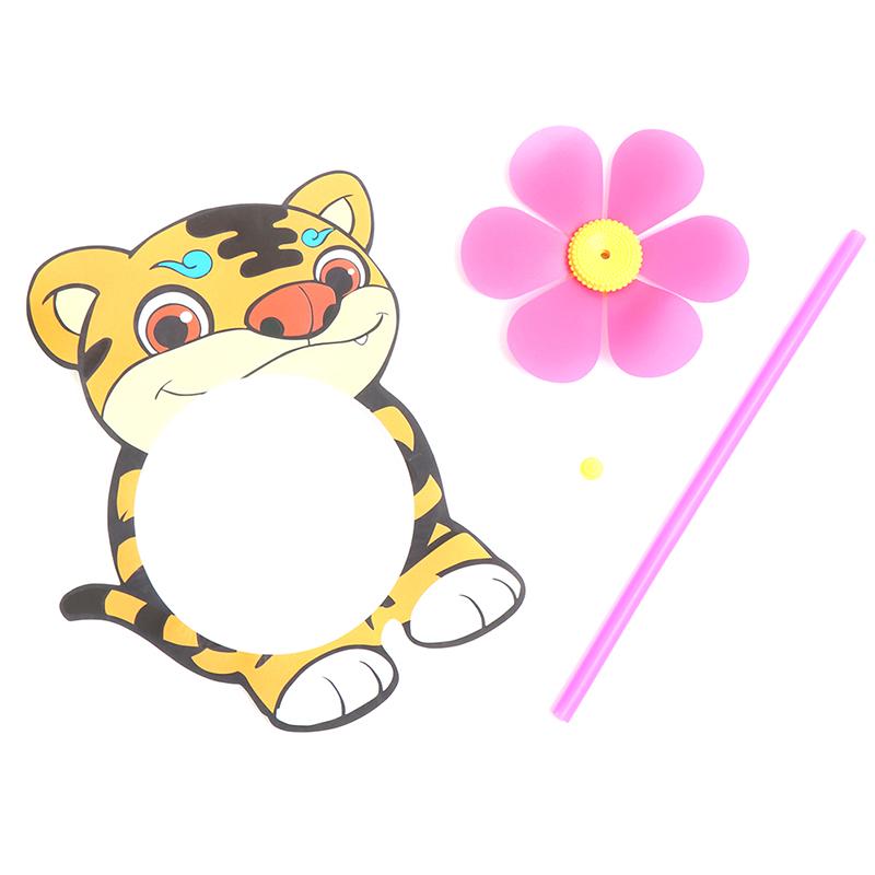 Lovely Cartoon Handmade Windmill Wind Spinner Kids Toys Yard Garden Decor