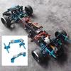 J-ouuo Aluminum Magnetic Stealth Invisible Body Shell Mount Kit for 1/10 RC Racing Car (Sky Blue)