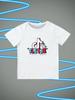 Round Neck Printed Pattern Pullover Short Sleeve Kids Tops TikTok