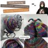 New Rainbow Striped Knitting Beanie Hat Women Girl Winter Warm Crochet Ear Protection Cap