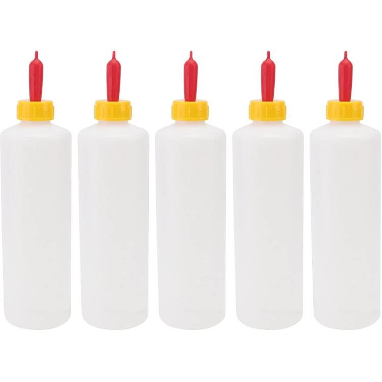 Goat Nipple and Bottles Set, 5 Sets Small Animal Milk Drink Pritchard Nipple for Goats 400 Ml Lamb Nursing Bottles Feeding Bottle Kit for Feeding