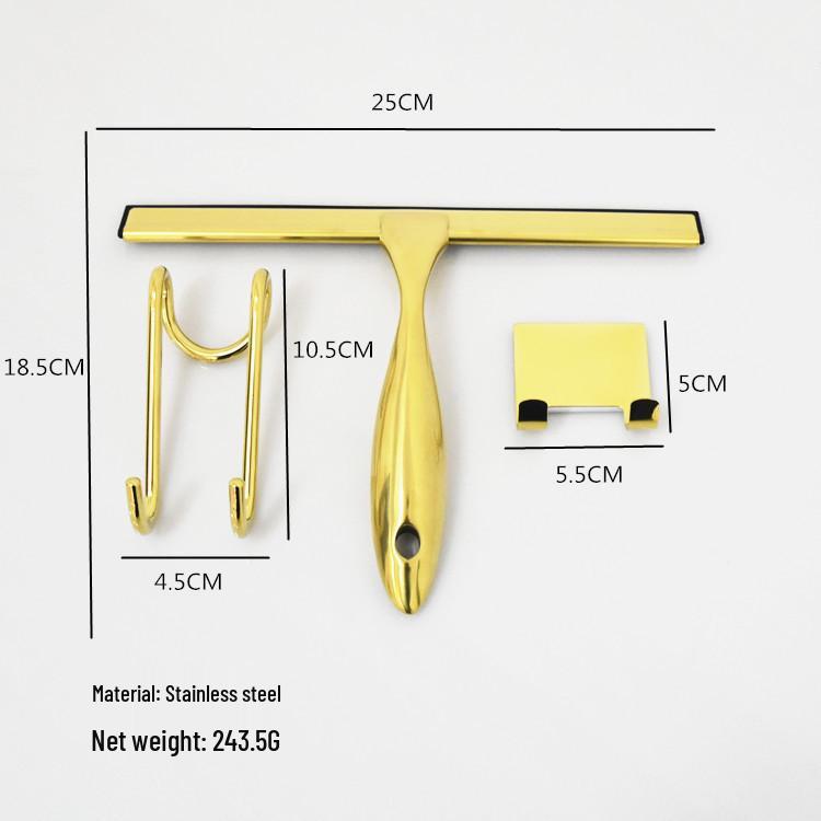 Stainless Steel & Zinc Alloy Window Squeegee – Glass Brush & Shower Scraper