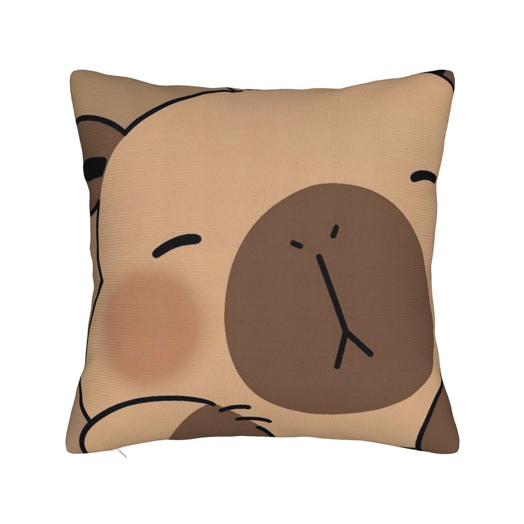 Pillow Case Capybara Soft Pillow Cover For Sofa Couch Bed Living Room Funny Pillowcases