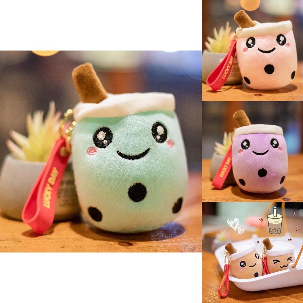High Quality Bubble Tea Boba Cups Plush Key Chain Plush Toy For Birthdays
