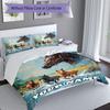 3PC Custom Name Horse Family Free Bedding Set Duvet Cover Closure Includes 1 Duvet Cover & 2 Pillowcases for Bedroom