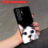 2DFlat Samsung Phone Case White Cat with Green Eyes Phone Case Applicable To Galaxy S23 S24 S25ULTRA S26 A12 A14 A15 A16 A54 A55