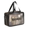 Large Waterproof Frosted Makeup Bag with Wet/Dry Separation, Portable Handheld Design