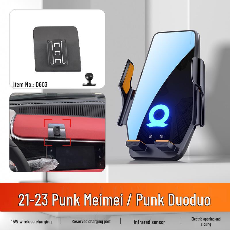 Punk Meimei/Duoduo Wireless Charging Car Phone Holder for 21-23 Models