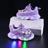 2025 Spring/Autumn Girls' LED Light-Up Pearl Chain Princess Sneakers with Soft Soles