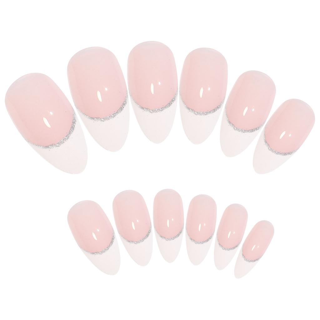 Direct Supply French Round Fake Nail Patches Wear Nail Patches Finished Nail Patches 24 Nail Patches