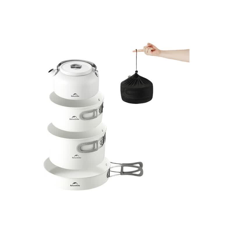 Naturehike Chunsheng Ceramic Non-stick 4-in-1 Camping Cookware Set