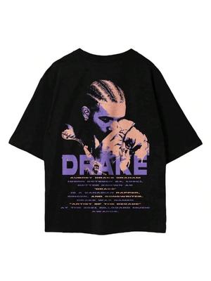 Women's Cotton Short-Sleeved T-Shirt Hip-Hop Singer DRAKE T-Shirts Summer Oversize Crew Neck Plus Size Loose Unisex Top Gothic