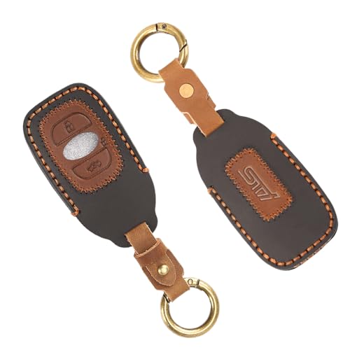 

[XIKER] Кожаный чехол для смарт-ключа для Subaru Crosstrek/Forester/Impreza/Levorg/BRZ/WRX/Legacy Outback, мягкий на ощупь, 3 кнопки, стильный, легкий