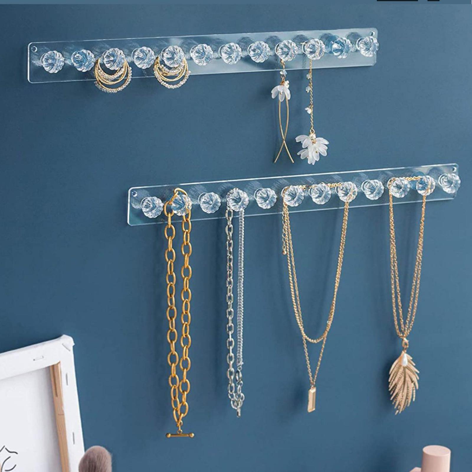 

Acrylic Jewelry Storage Rack, Necklace, Bracelet, Earring Hanging Rack One Size белый