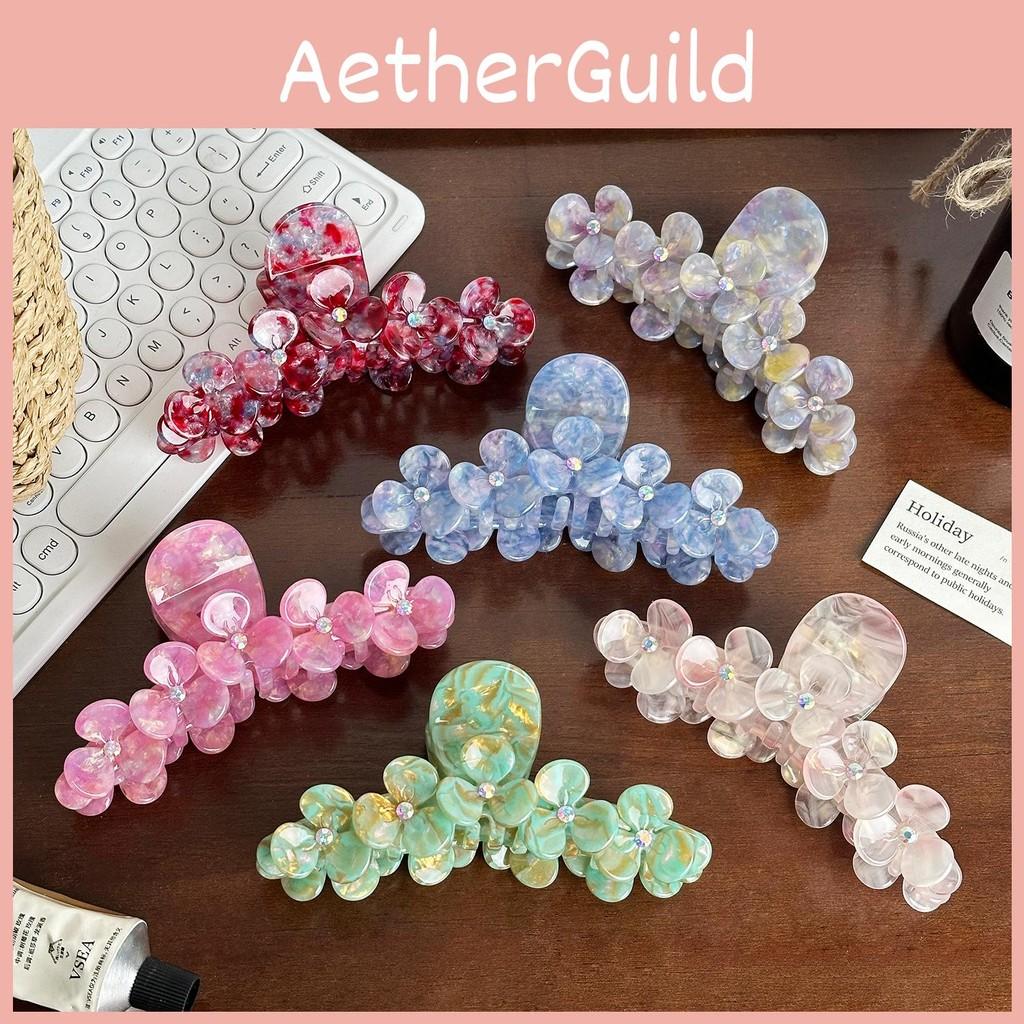 And Trendy Stylish Rhinestone Flower Hair Claw Clip Ideal For Fashionforward Women