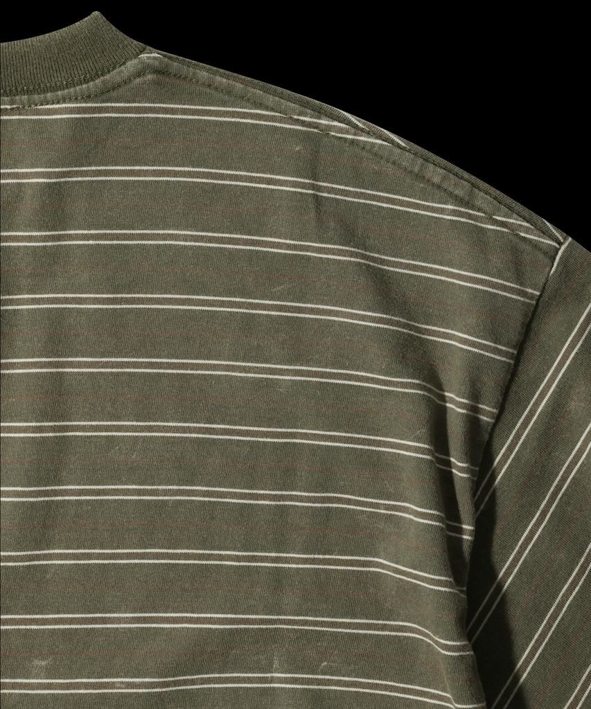RAR Vintage Striped Border Tee_Olive