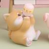 Cute Animal Figurine for Kids Resin Mini Animal Toy Cake Topper Desktop Decoration Dashboard