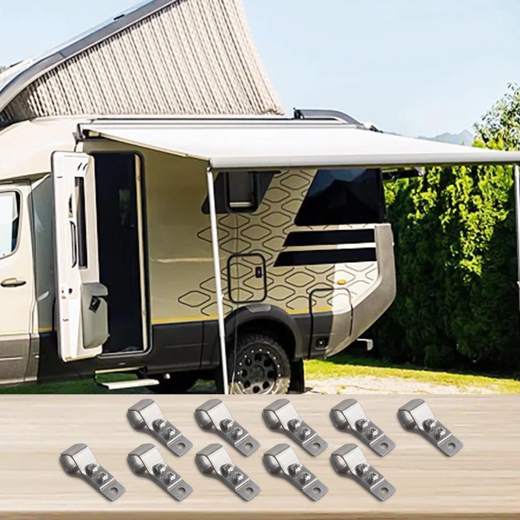 Simplify Your Outdoor Shade Setup With This Ten Pack Of Flexible And Reliable SS304 Stainless Steel Adjusting Clips
