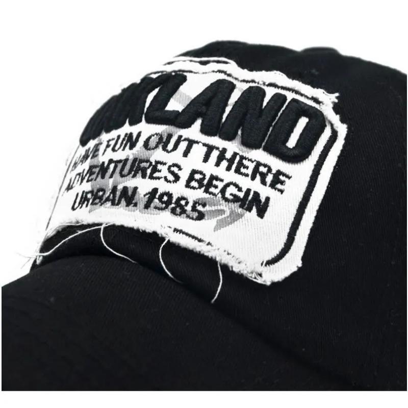 Unisex Washed Cotton Baseball Cap - Multi-Color Letter Embroidered Hat, Fashion Trendy Summer Sun Cap