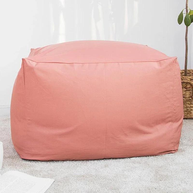 Japanese Style Soft Lazy Sofa Cozy Single Chair Unfilled Lounge Bean Bag Sofa Cover Home Pouf Couch Tatami Living Room Furniture