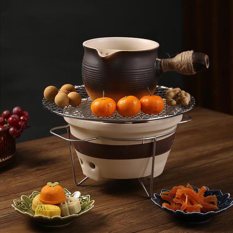 Ceramics Tea Pot With Side Handle for Milk, Coffee and Tea Making Home Breakfast Outdoor Camping BBQ Roasting Stove Set Teapot