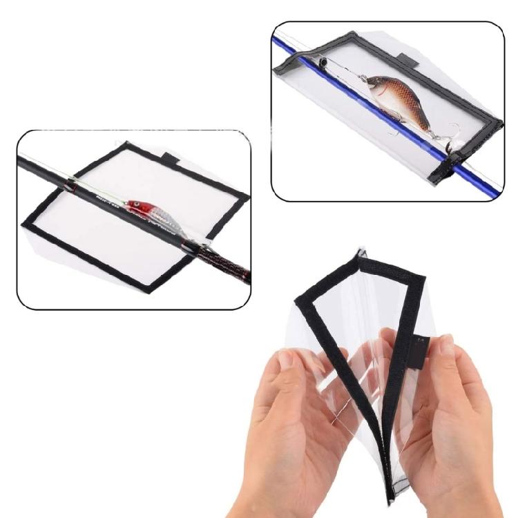 Clear PVC Fishing Lure Cover Fishing Lure Wrap Protective Fishing Hook Cover Fishing Crankbaits Spoons Fishing Baits Bag