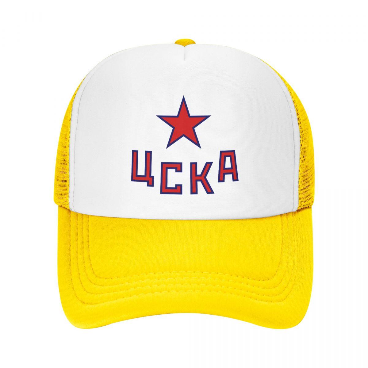 

Hc Cska Moscow Khl Русский профессиональный хоккеист Черный логотип России 2023 Летняя женская сетчатая бейсболка унисекс Шляпа от солнца Шляпы Casquette Adjustable