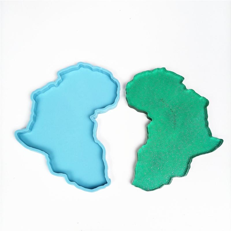 Buy DIY Africa Map Shape Coaster Cup Mat Pad Epoxy Resin Mold Keychain