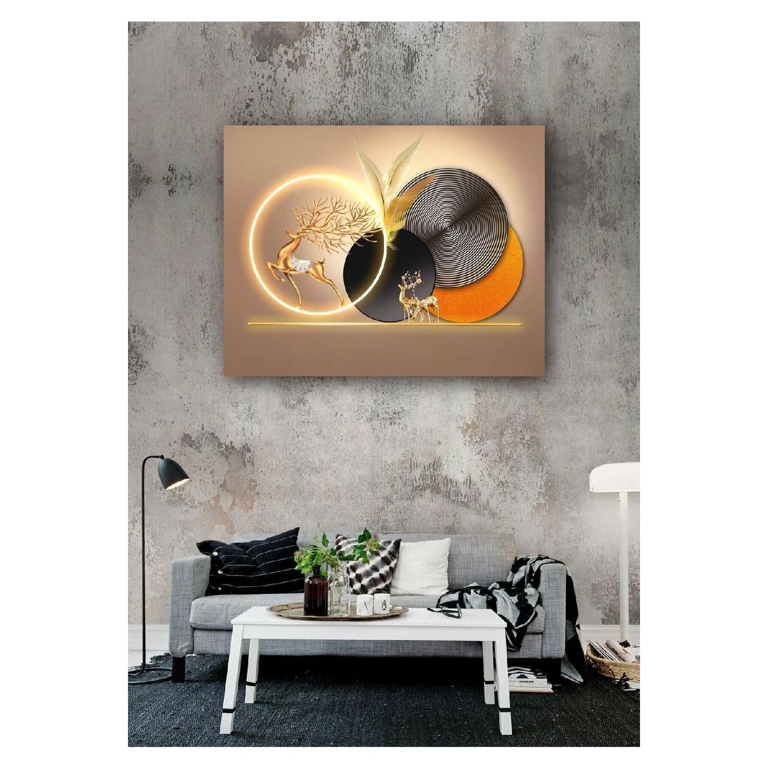 

Golden Deers Decorative Canvas Wall Painting 50 x 70