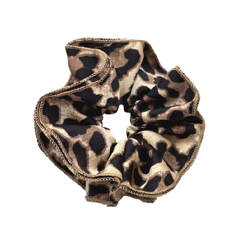 

Hair Scrunchy Updo Headpiece Fabric Leopard Print Hair Tie Elegant Headdress 1 леопард друку кольору
