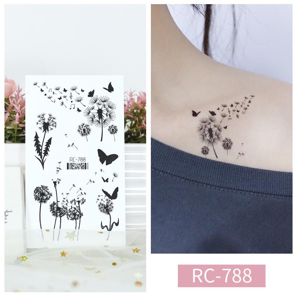 Butterfly Tattoo Stickers: Small, Fresh, Waterproof, Retro Black & White, Temporary Hand Designs