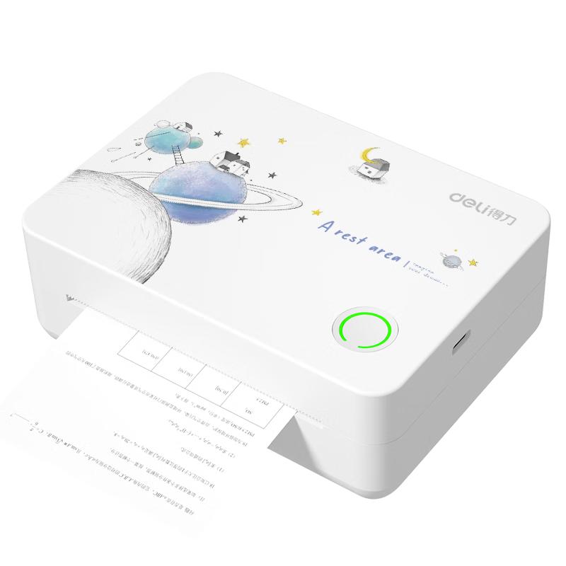 Deli Portable Thermal Printer for Learning & Notes CN plug (adapter included)