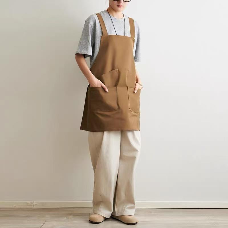 Japanese Fashion New Apron Home Kitchen Painting Strap Work Clothes