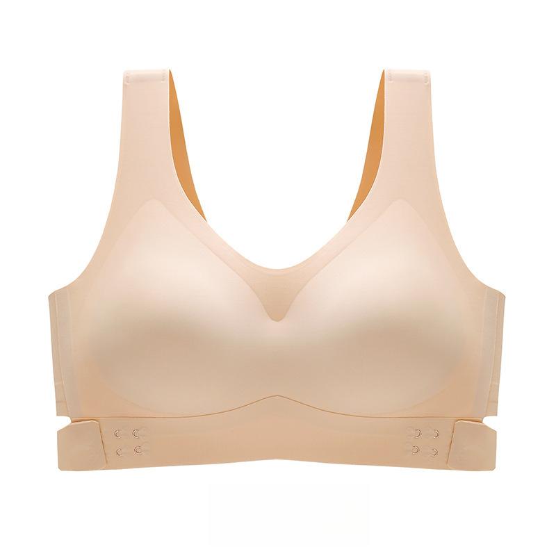 

Бюстгальтер с перекрестной боковой застежкой, женский латексный собирающий бюстгальтер без спинки, жилет, бюстгальтер с широкими плечевыми лямками 2XL бежевый