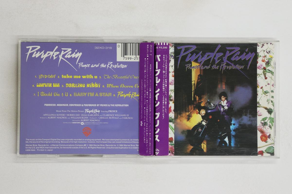 

CD PRINCE & THE REVOLUTION - Purple Rain 32XD316 WARNER BROS 1985 Japan Obi Soul/Funk Used
