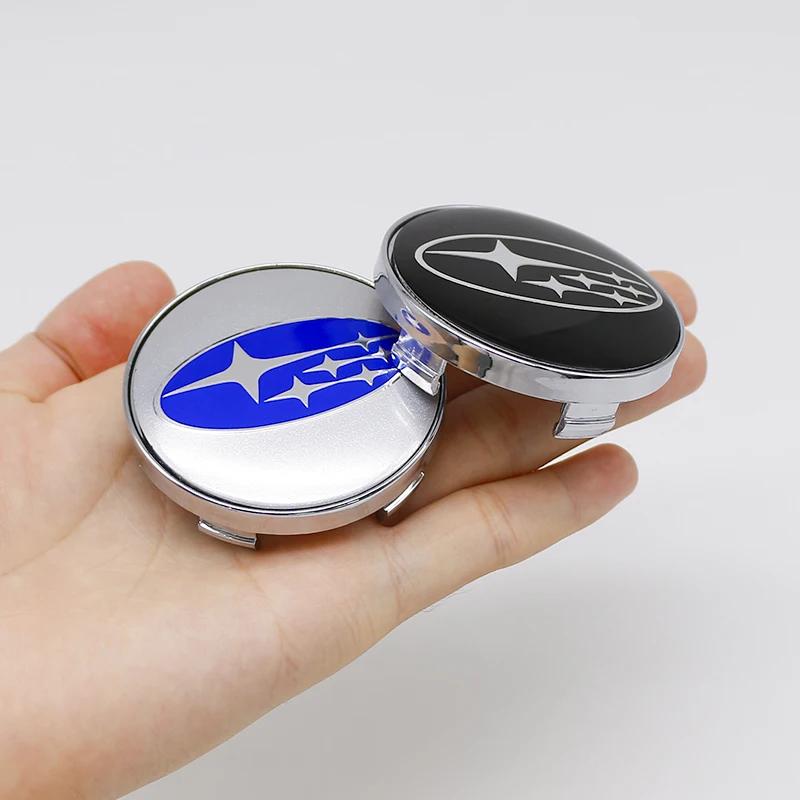 For Subaru WRX BRZ DRL XV STI Outback Legacy Forester Impreza Tribeca 4Pcs ABS 60mm Wheel Center Cover Hub Cover Logo X333