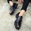 Casual Shoes Men's British Leather Shoes Spring Pointed Toe One Pedal Heightening Men's Shoes Trend Nightclub Hair Stylist Shoes