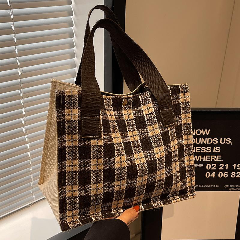 High-end Niche Woven Bag for Women Lunch Box Bento Bag Ins Japanese Girl Fashion Shoulder Bag