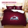 Colorado Avalanche Pattern Bedding Quilt Set  Home Decoration  Gift (1 * Duvet Cover + 2 * Pillowcase  Without Core)