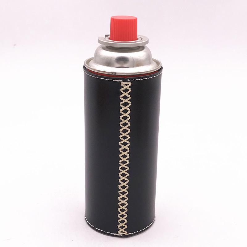 250g Insulated Leather Gas Can Cover for Outdoor Camping and Mountaineering