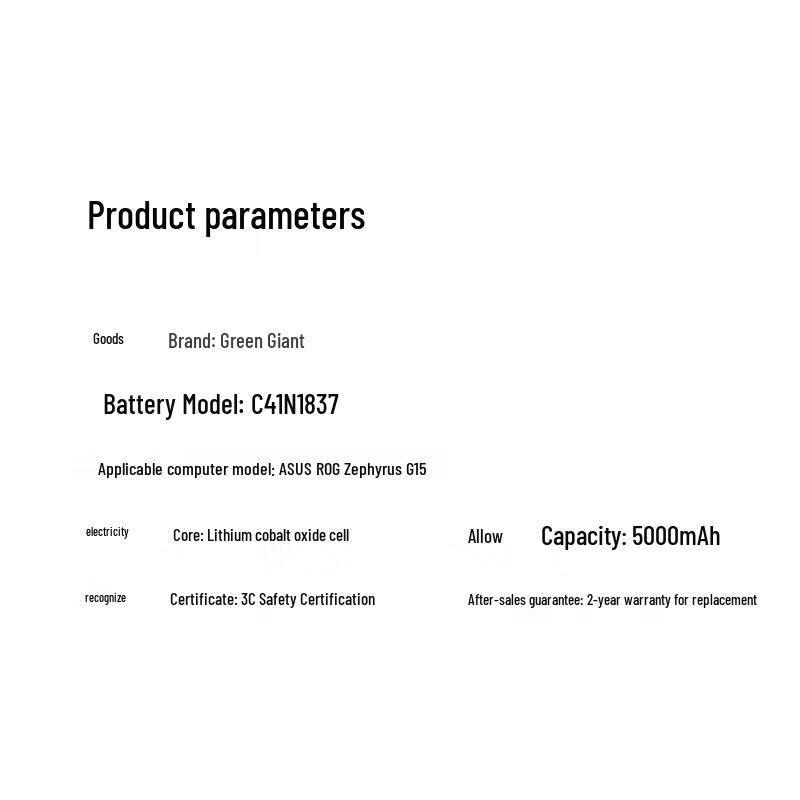 llano C41N1837 Laptop Battery for ASUS ROG Zephyrus 15