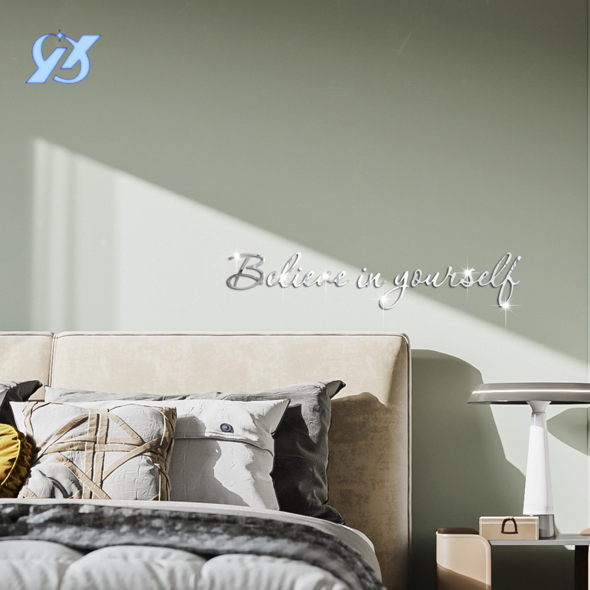 

Acrylic mirror wall stickers English quotes stickers decorative stickers