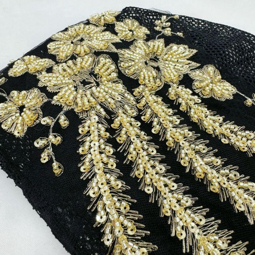 Rhinestone Summer Thin Headscarf Flower Islamic Under Scarf Fashion Lace Turban Hats  Girls