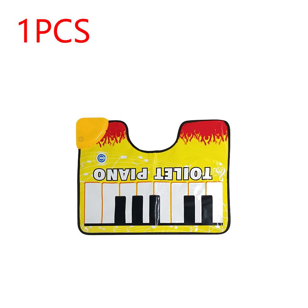 1-5Pcs Toilet Piano Mat Bathroom Funny Toe Music Keyboard Toilet Floor Mat Potty Piano Sounding Bathroom Rug for Home Bathroom
