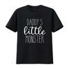 Daddys Little Monster Boys Girls Childrens Kids Cotton T Shirt Print Casual Wear vintage Washed Comfortable Versatile